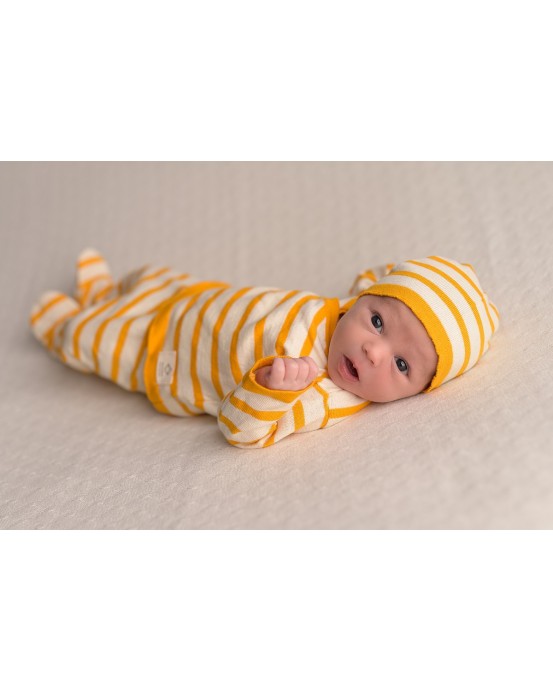 Multi stripes newborn pack ochre