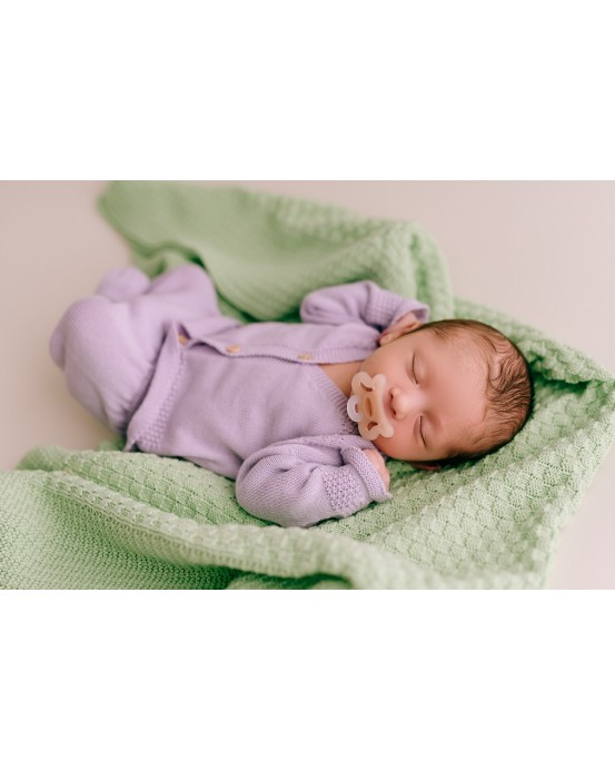 Square baby blanket green