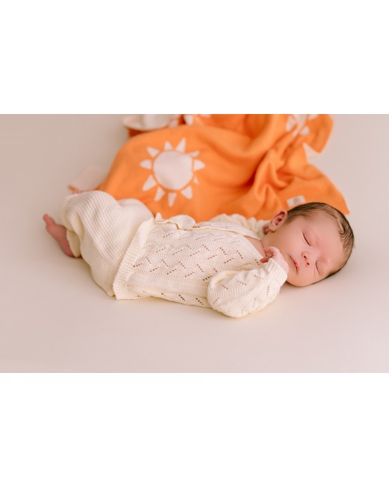 Baby blanket sun orange