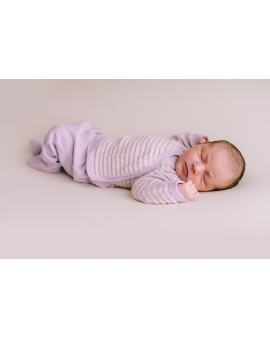 Primera puesta bebé jacard lila