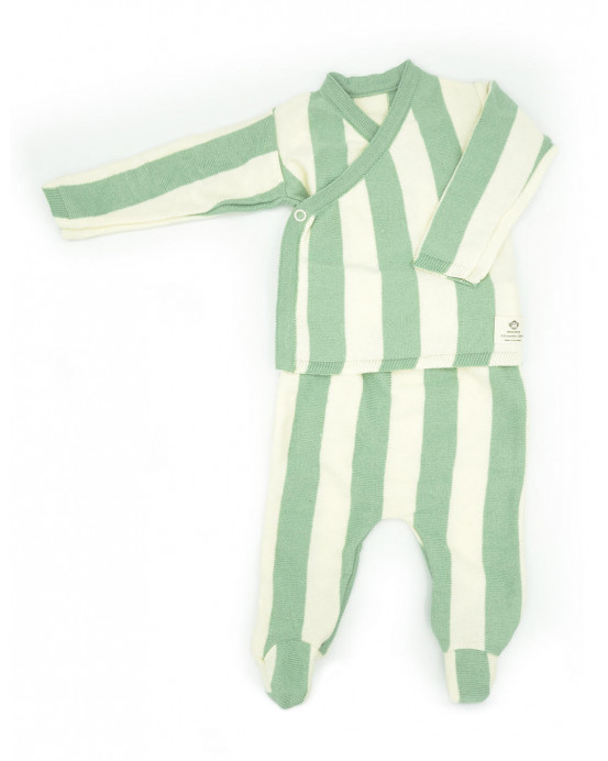 Newborn pack vertical stripes mint