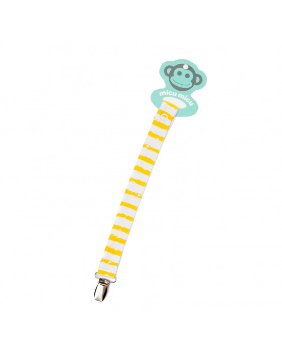 Pacifier Clip Rayas Ocre